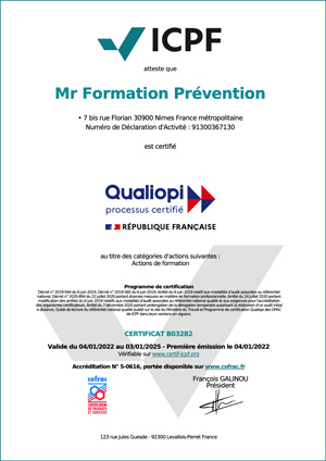 Qualiopi certificat